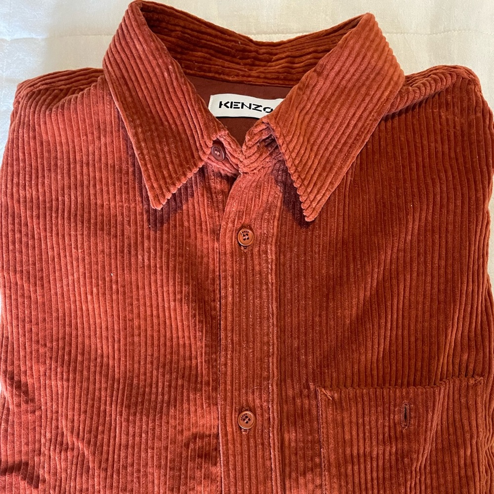 KENZO Corduroy Spread-Collar Overshirt